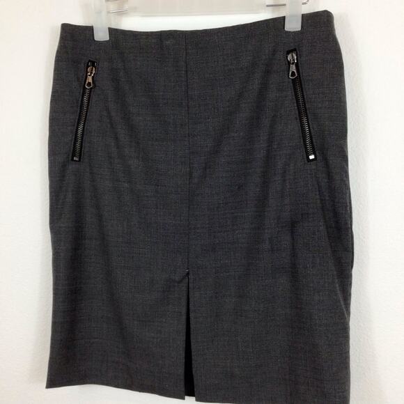 RAG & BONE Wool Gaberdine Charcoal Gray Straight Skirt size 2 - Picture 2 of 5